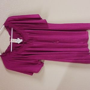 Faded Glory pink short sleeve pull over top  Size 3X